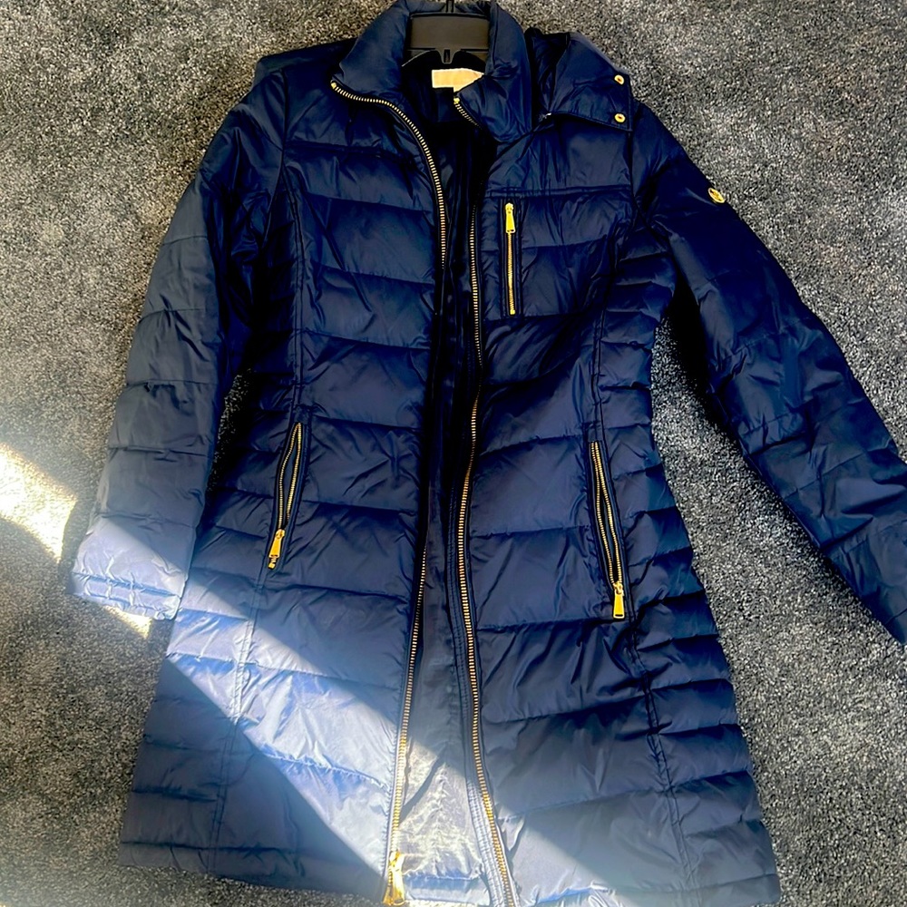 Michael Kors blue puffer jacket
